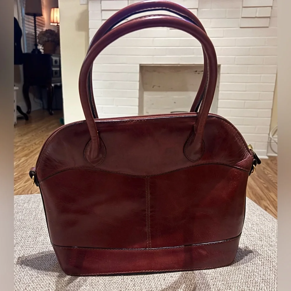 Etienne Aigner Brown Leather w/ Woven Design - Picture 4 of 5